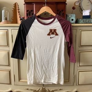 University of Minnesota 3/4 Length Top